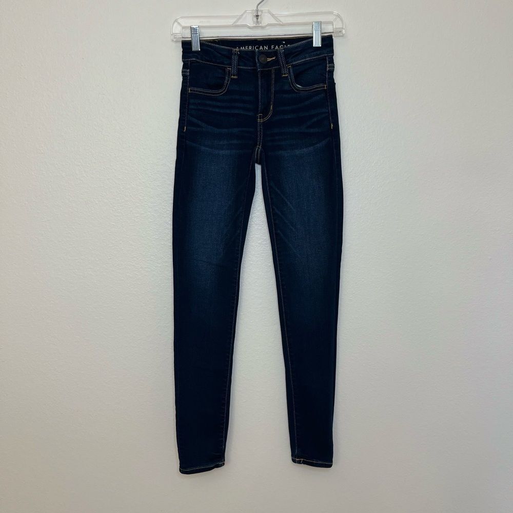 American Eagle Next Level Stretch 00R Dark Indigo Jegging